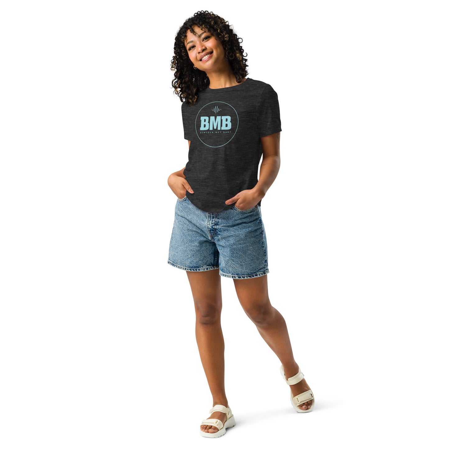 Relax dames-T-shirt donkere kleuren